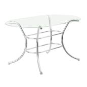 Mesa Carraro Oval 1524 Cromado/Vidro