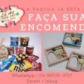 Caneca e caixa personalizada para Páscoa