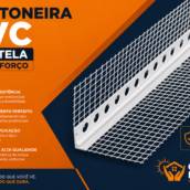 Cantoneira PVC com Tela Álcali Resistente 2,50m para Reforço de Quinas