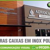 LETRAS CAIXAS EM INOX POLIDO 