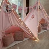 Festa do Pijama com cabanas - Tema Ana Castela