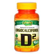 Vitamina D2 2000 Ergocalciferol 500mg com 60 Cápsulas - Unilife