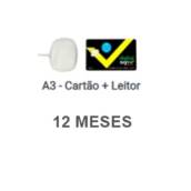 E-CPF | A3 CARTÃO + LEITOR | 12 MESES