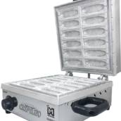 Máquina de Crepe Suíço Crepelito Inox, Profissional - Com 12 Cavidades - WSG Brasil