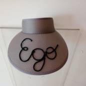 Chapéu/ viseira de palha personalizado ego 