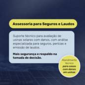 Assessoria para Seguros E Laudos de Usinas Solares com Danos em Santa Maria, RS