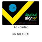 E-CPF | A3 CARTÃO - 36 MESES