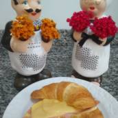 Croissant de presunto e queijo