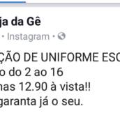 Voltas ás Aulas é na Loja Gê