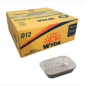 Bandeja De Alumínio Retangular D12 220ml - 200 Unidades Wyda