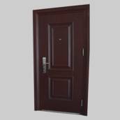 PORTA EM AÇO ALMOFADADA COM OLHO MÁGICO