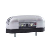 LANTERNA PLACA OVAL 2 LEDS BI-VOLTS UNIVERSAL ALUMINIO