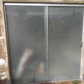 Porta 2 folhas com película jateada.