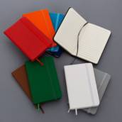 Caderneta tipo moleskine emborrachado personalizada