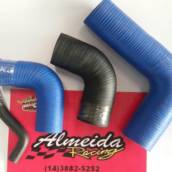 Mangueiras EPDM preta e azul em silicone 