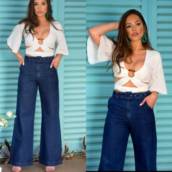 Calça bebela jeans flare suelen