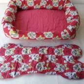 Kit Pet cama e tapete para cães e gatos.