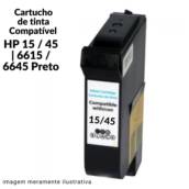 Cartucho de tinta HP 15 / 45 | 6615 / 6645 Preto Compaível