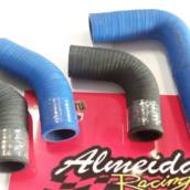 Mangueiras EPDM preta e azul em silicone