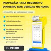 Point Smart2 Lançamento 
Possível cadastrar catálogo dos produto 
Recebimento via Nfc aproximação
Imprimi comprovante 
Dados móveis grátis
Reposição de Bobinas Grátis 
Sinal 4G 
Valor promocional para cliente novo no Mercado Pago. 