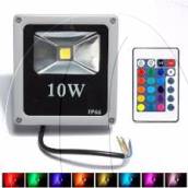Refletor RGB com controle 10w