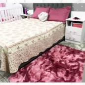 Tapete Pelinho 1,00m x 1,50m Antiderrapante Super Macio