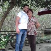 Proprietários do Quiosque Dona Joana e seu filho Davison