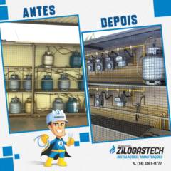 Adequação do sistema de gás, respeitando a norma ABNT 15526.