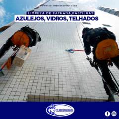 Limpeza de fachadas e pastilhas em prédios