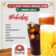 opções de bebidas em restaurante chinês em Itapetininga