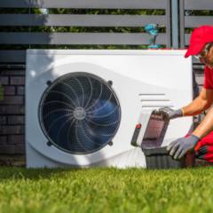 Instalação de bomba de calor