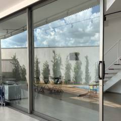 Porta de Correr Cor Aço Escovado