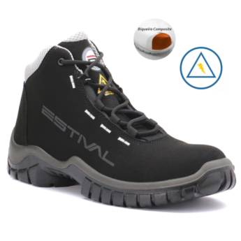 Comprar o produto de Botina De Segurança Eletricista Em Microfibra Estival em Calçados de Segurança pela empresa Protektus EPI e Sinalização em Lençóis Paulista, SP por Solutudo