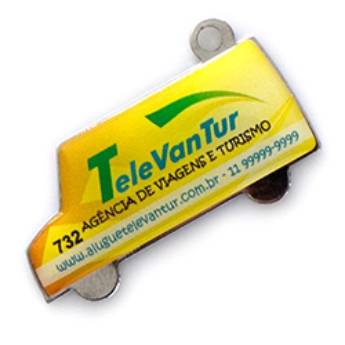 Comprar o produto de Chaveiro Chapinha Metálica COD 732 - Van em Chaveiros Chapinha em São José do Rio Preto, SP por Solutudo