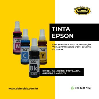 Comprar o produto de TINTA EPSON em Cartuchos Jato de Tinta pela empresa Toner e Cartuchos Dalmeida Distribuidora em Bauru, SP por Solutudo