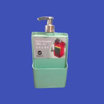 Comprar o produto de Porta detergente e esponja verde 500ml slim em Produtos de Limpeza pela empresa Sempre Limp - Produtos de limpeza, Higiene, Descartáveis e Automotivos  em Jundiaí, SP por Solutudo