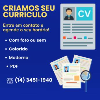 Comprar o produto de Elaboração de Currículo Profissional em Marília – Credpam em Xerox em Marília, SP por Solutudo