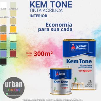 Comprar o produto de Tinta Kem Tone Sherwin Williams Interior em Tintas Acrílicas em Botucatu, SP por Solutudo Comprar o produto de Tinta Kem Tone Sherwin Williams Interior em Tintas Acrílicas em Botucatu, SP por Solutudo