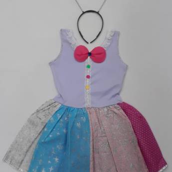 Comprar o produto de 2614 - Vestido palhacinha infantil (tamanho 6) em Fantasia Infantil Feminina em Tietê, SP por Solutudo