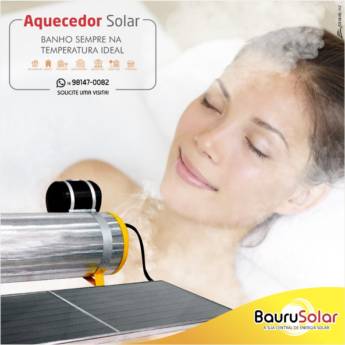 Comprar o produto de AQUECEDOR DE SOLAR DE BANHO - Temperatura ideal em Aquecedores para Casa em Bauru, SP por Solutudo