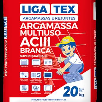 Comprar o produto de ARGAMASSA MULTIUSO ACIII BRANCA LIGA TEX em Argamassa - Rejunte em Atibaia, SP por Solutudo