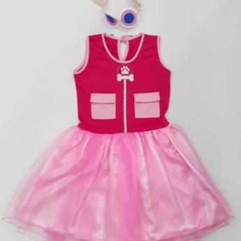 Comprar o produto de 2796 - Vestido Patrulha infantil (tamanho 10) em Fantasia Infantil Feminina em Tietê, SP por Solutudo