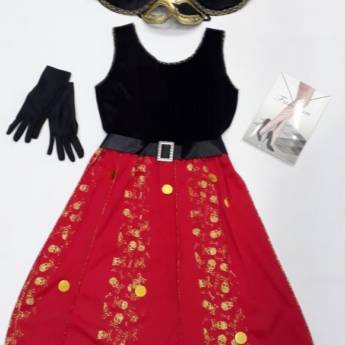 Comprar o produto de 2374 - Vestido pirata adulto (tamanho 42) em Fantasia Adulto Feminina em Tietê, SP por Solutudo