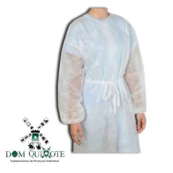 Comprar o produto de Avental descartável de TNT - Manga Longa 30g Premium em Impermeáveis e descartáveis em Jundiaí, SP por Solutudo