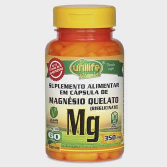 Comprar o produto de Magnésio quelato 60 cápsulas - 350mg Unilife em Farmácias de Manipulação em Botucatu, SP por Solutudo