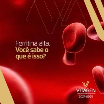 Comprar o produto de Exame de Ferritina em Saúde pela empresa Vitagen Laboratório de Análises Clínicas - Centro em Foz do Iguaçu, PR por Solutudo