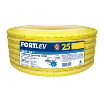 Comprar o produto de Eletroduto Corrugado 32mm Amarelo  Metro Fortlev em A Classificar em Americana, SP por Solutudo