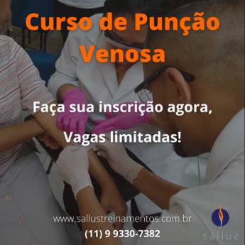 Comprar o produto de Curso de Punção Venosa Periférica em Cursos Técnicos em Jundiaí, SP por Solutudo