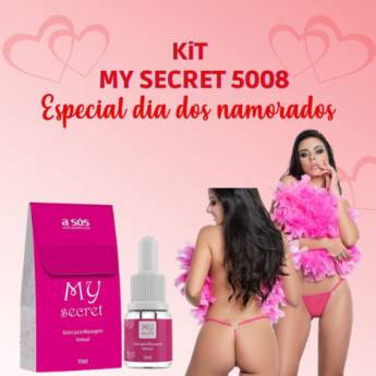 Comprar o produto de KIT DIA DOS NAMORADOS EXCITANTE MY SECRET CALCINHA PINK em Sex Shop pela empresa Sexshop Ivone Vito em Bauru, SP por Solutudo