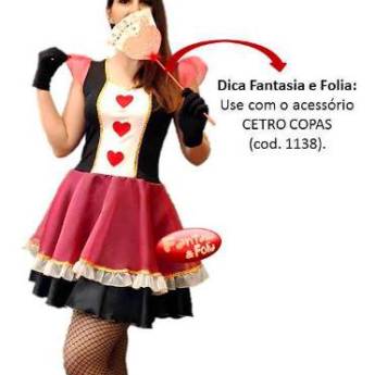 Comprar o produto de 2908 - Vestido copas juvenil (12 a 16) em Fantasia Juvenil Feminina em Tietê, SP por Solutudo